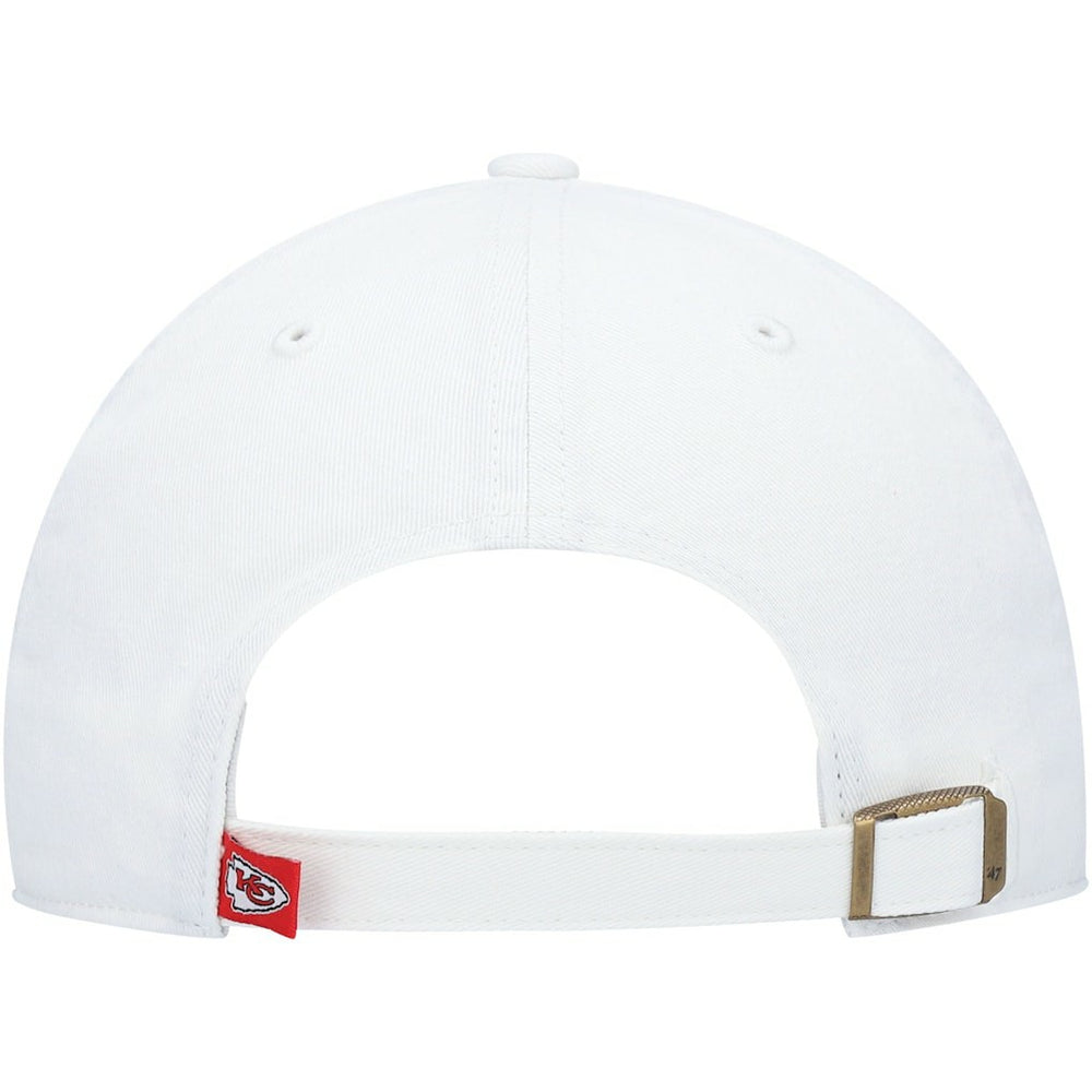 Kansas City Chiefs '47 Logo Clean Up Adjustable Hat - White - 47 brand
