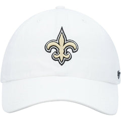 New Orleans Saints '47 Logo Clean Up Adjustable Hat - White - 47 brand