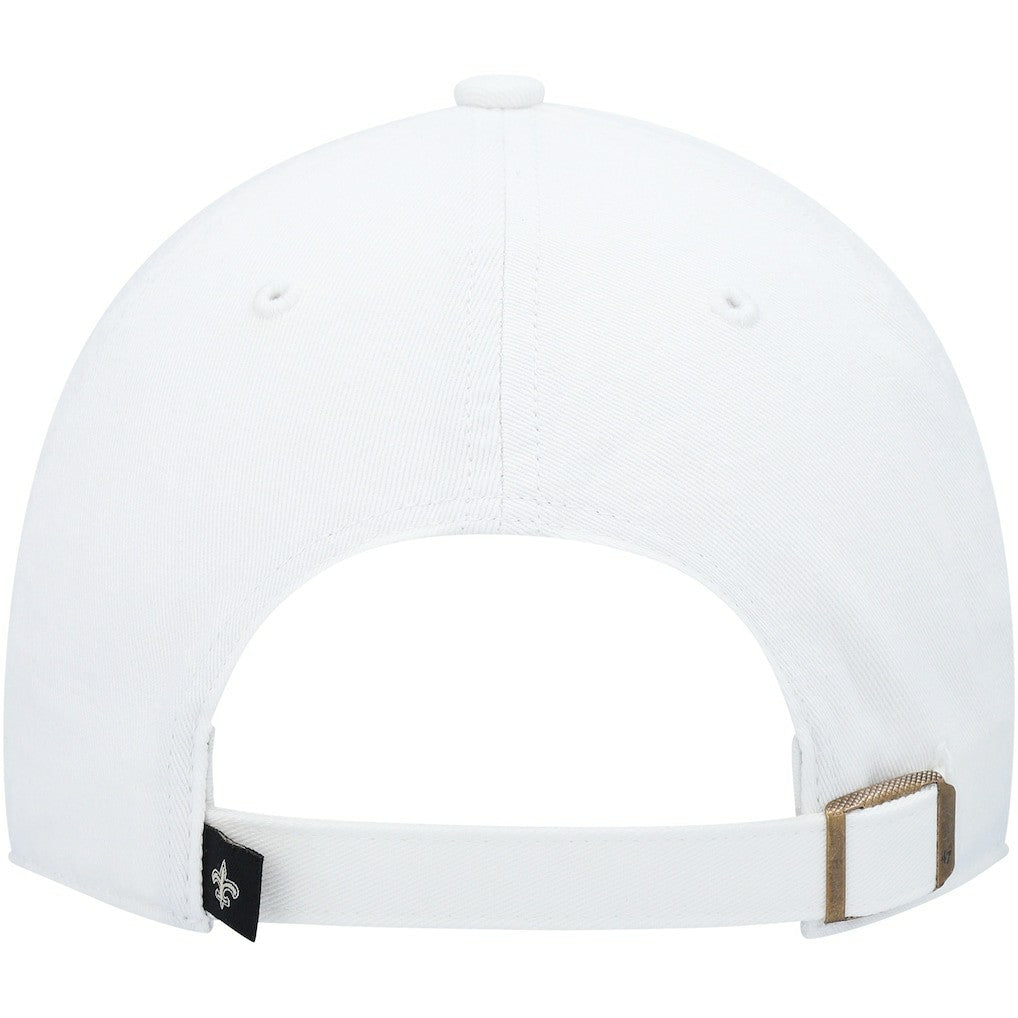 New Orleans Saints '47 Logo Clean Up Adjustable Hat - White - 47 brand