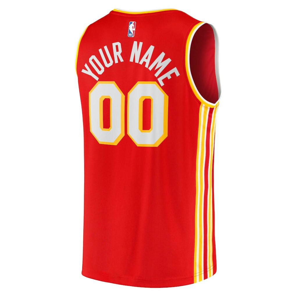 Fanatics Atlanta Hawks Fast Break Replica Custom Jersey Icon Edition Red