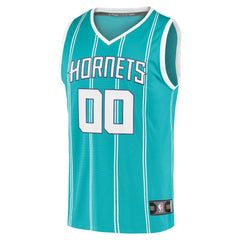 Fanatics Charlotte Hornets Fast Break Replica Custom Jersey Icon Edition Teal