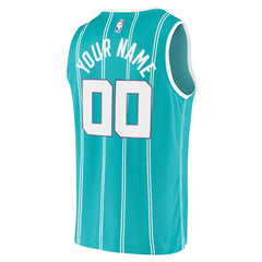 Fanatics Charlotte Hornets Fast Break Replica Custom Jersey Icon Edition Teal