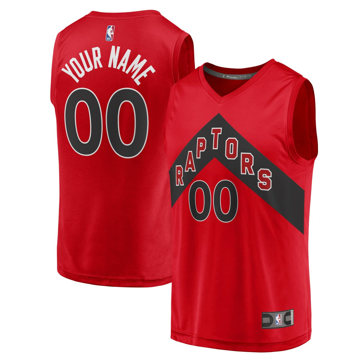 Fanatics Toronto Raptors Fast Break Replica Custom Jersey Icon Edition Red