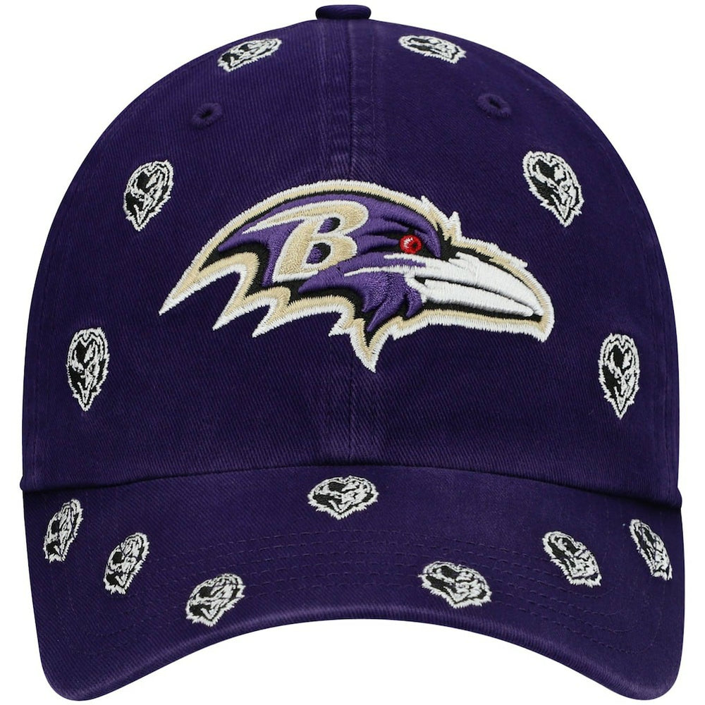 Baltimore Ravens '47 Women's Confetti Clean Up Head Logo Adjustable Hat - Purple - 47 brand