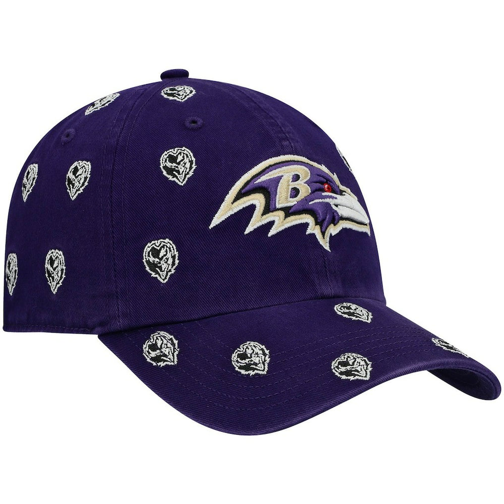 Baltimore Ravens '47 Women's Confetti Clean Up Head Logo Adjustable Hat - Purple - 47 brand