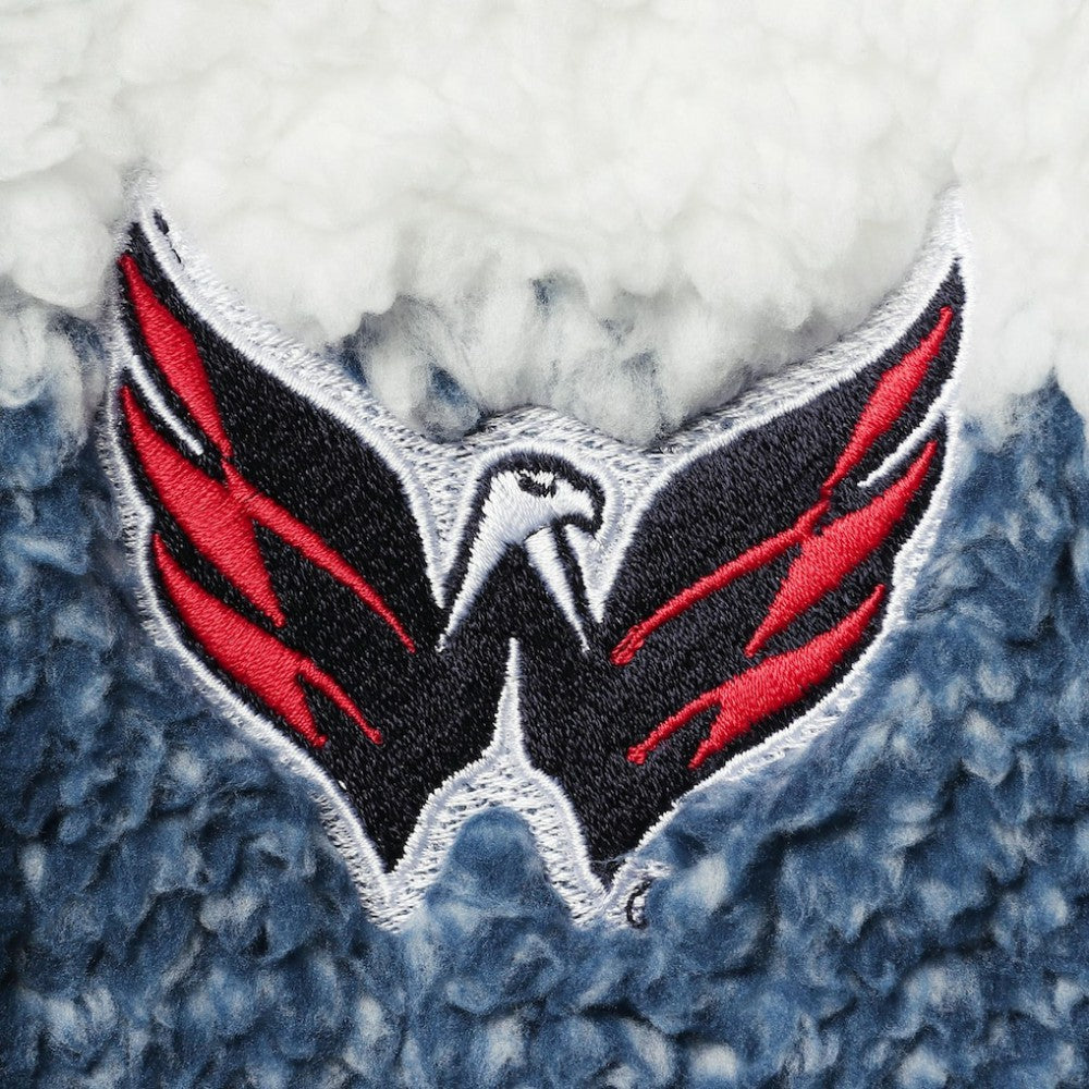 Washington Capitals G-III 4Her by Carl Banks Women's Plaid Sherpa Quarter-Zip Jacket - Navy/White | NHL discount
