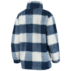 Washington Capitals G-III 4Her by Carl Banks Women's Plaid Sherpa Quarter-Zip Jacket - Navy/White | NHL discount