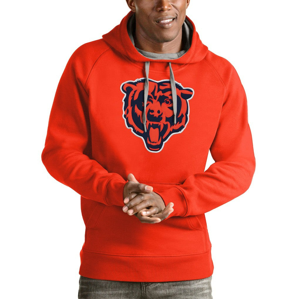 Chicago Bears Antigua Victory Pullover Hoodie - Orange - NFL