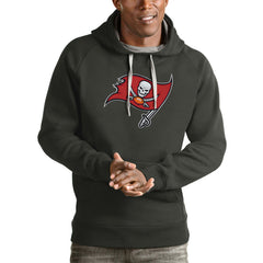 Tampa Bay Buccaneers Antigua Victory Pullover Hoodie - Charcoal - NFL