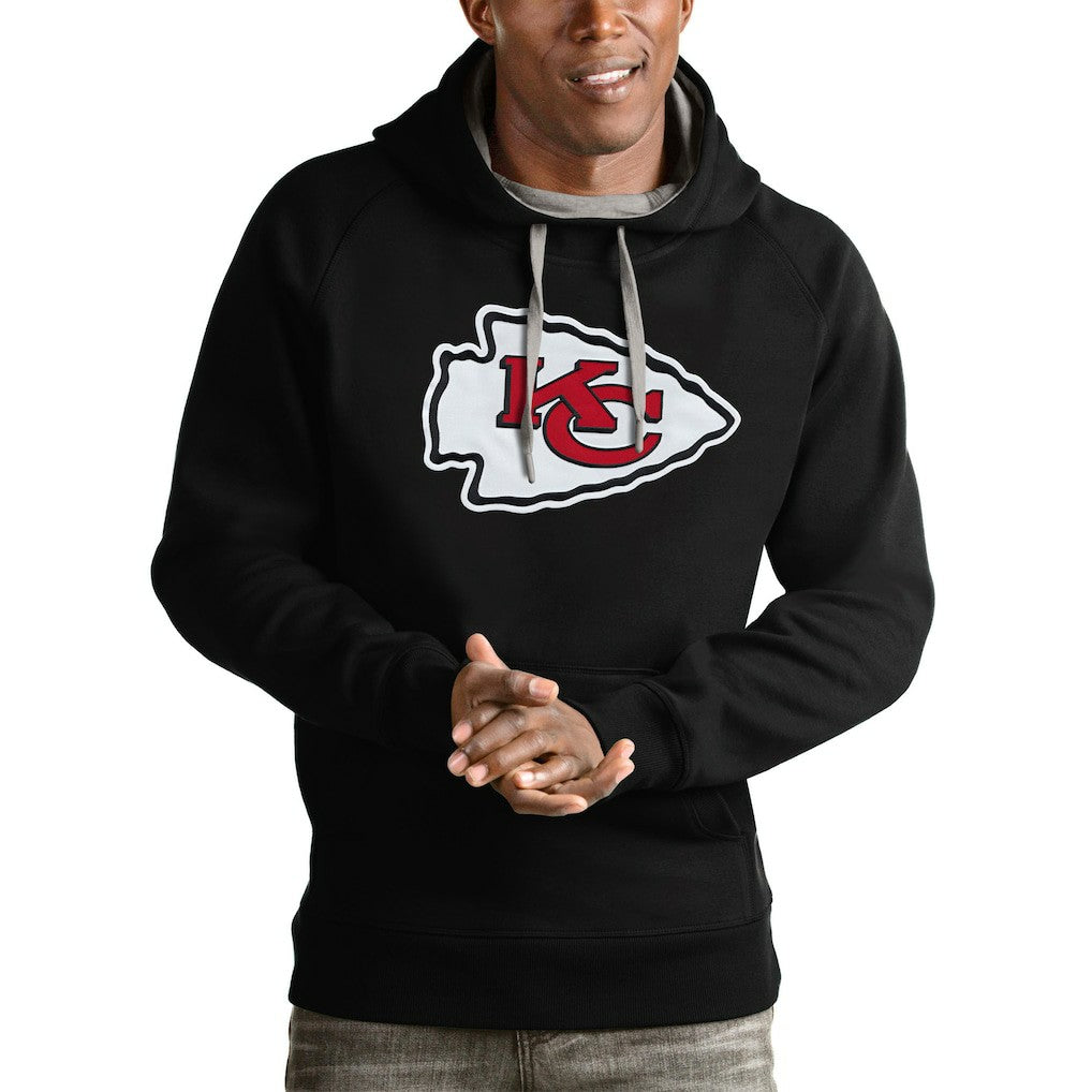 Kansas City Chiefs Antigua Victory Pullover Hoodie - Black - NFL