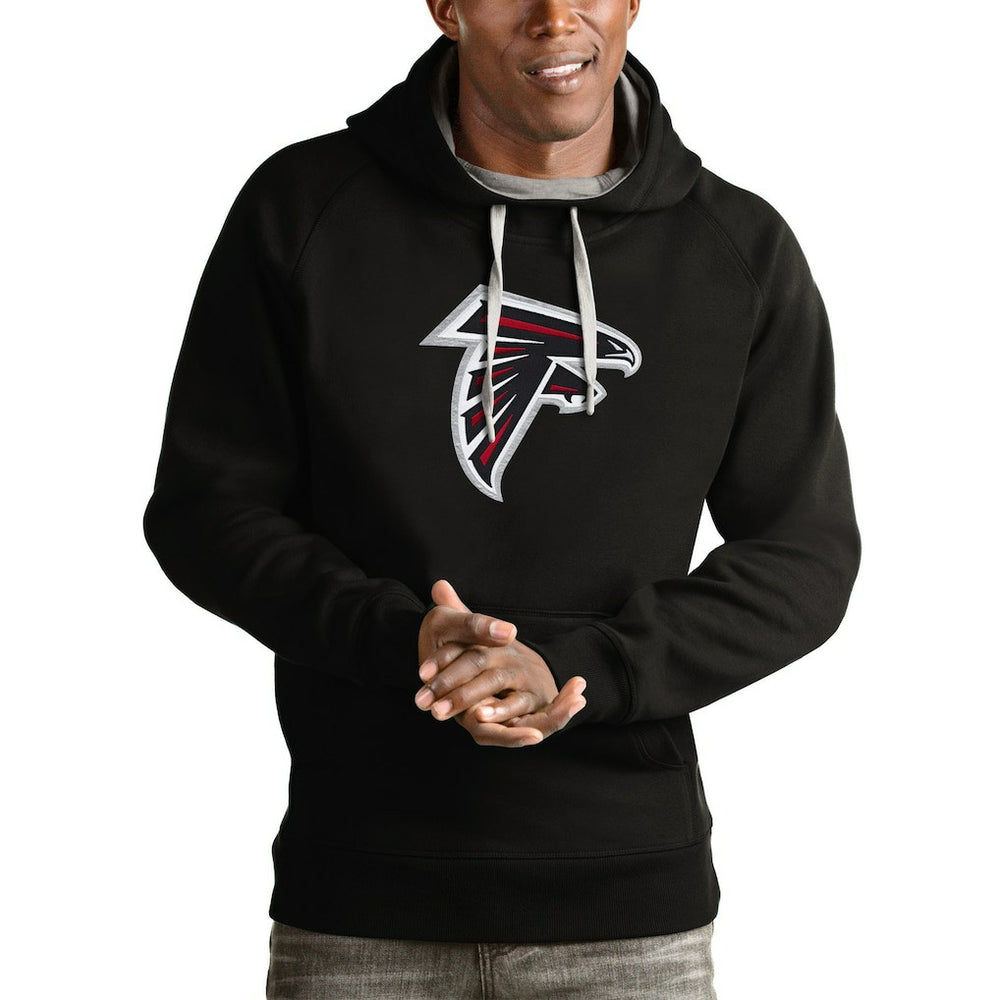 Atlanta Falcons Antigua Victory Pullover Hoodie - Black - NFL