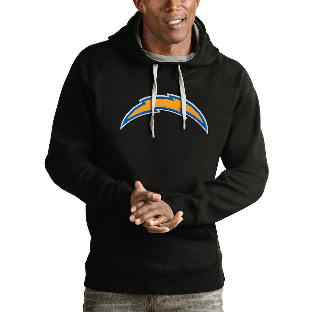 Los Angeles Chargers Antigua Victory Pullover Hoodie - Black - NFL