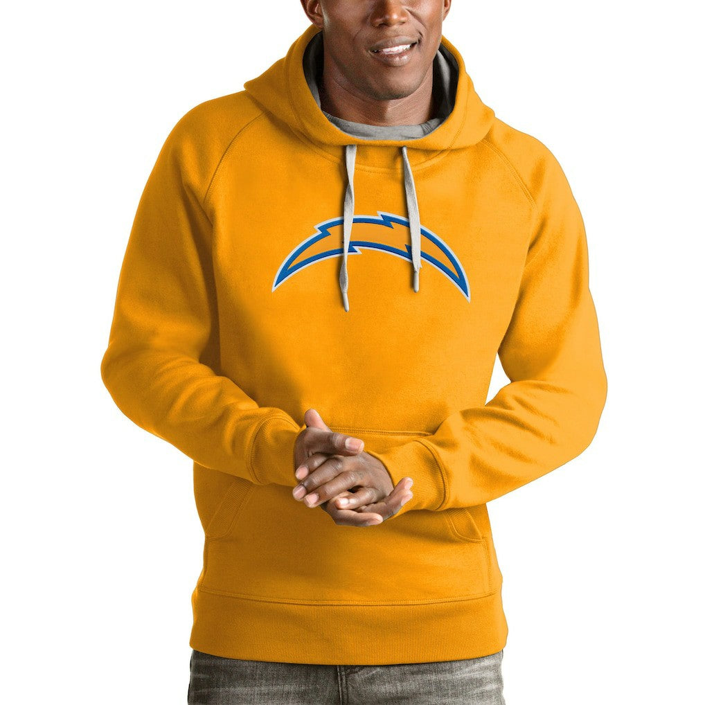 Los Angeles Chargers Antigua Victory Pullover Hoodie - Gold - NFL