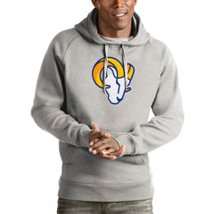 Los Angeles Rams Antigua Victory Team Pullover Hoodie - Heather Gray - NFL
