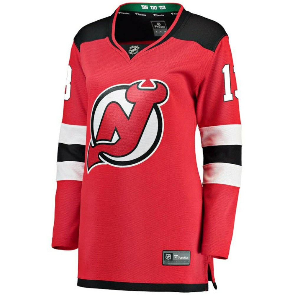 Nico Hischier New Jersey Devils Fanatics Women's Breakaway Home Player Jersey - Red | Fanatics Clearance
