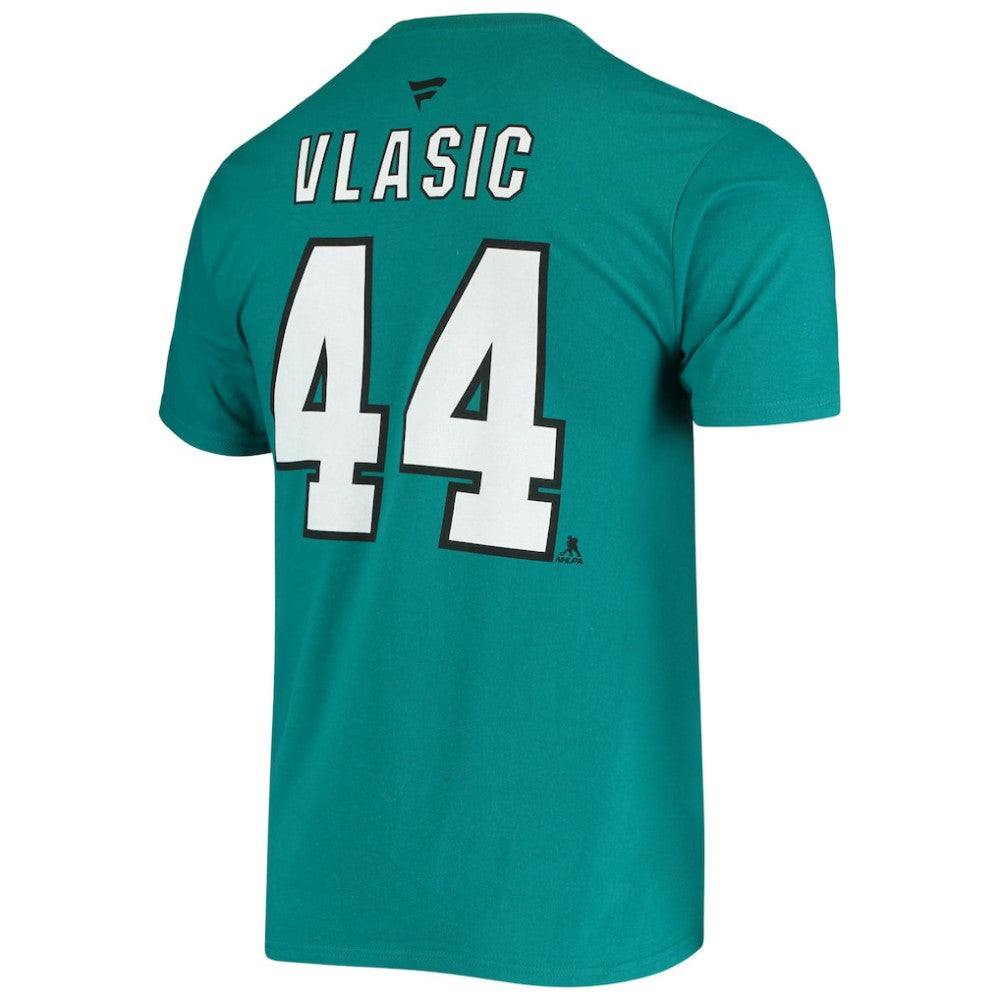 Marc-Edouard Vlasic San Jose Sharks Fanatics Player Name and Number T-Shirt - Teal | Fanatics Clearance