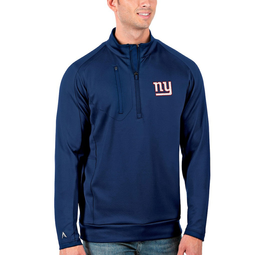 New York Giants Antigua Generation Quarter-Zip Pullover Jacket - Royal - NFL