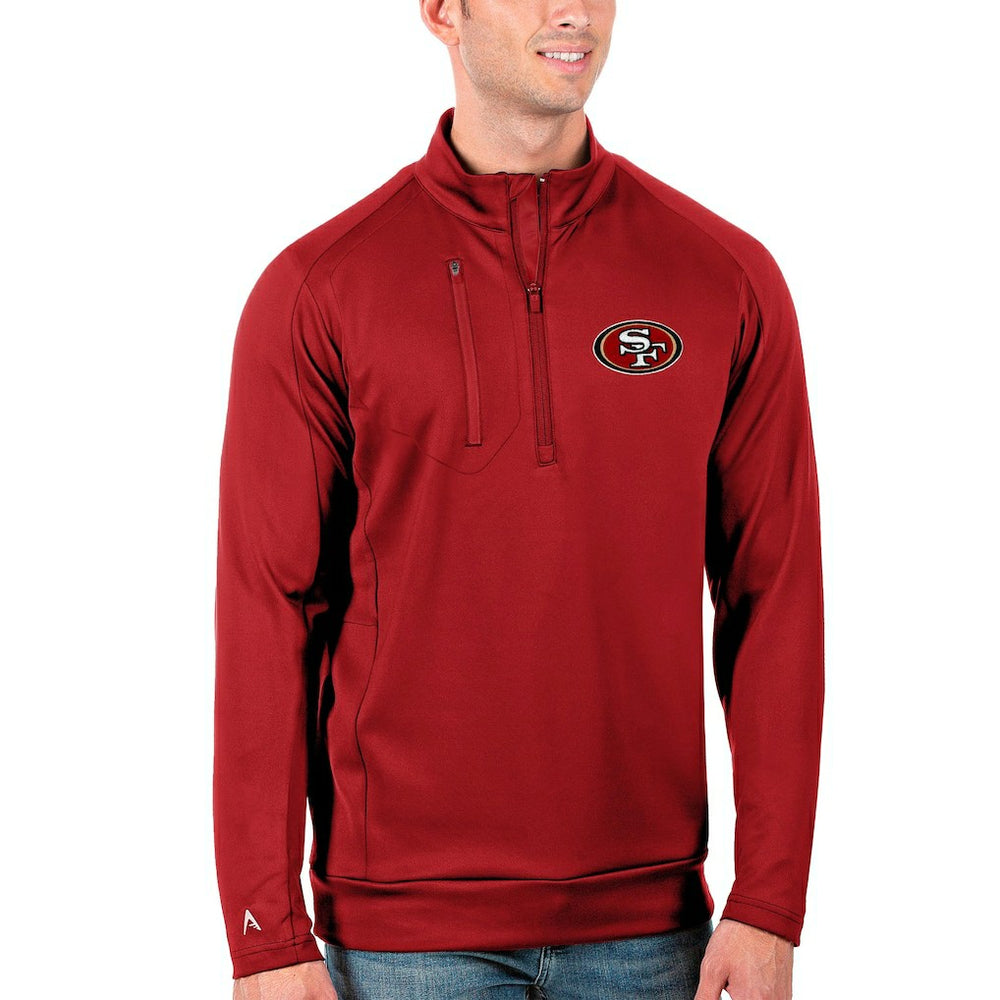 San Francisco 49ers Antigua Generation Quarter-Zip Pullover Jacket - Scarlet - NFL