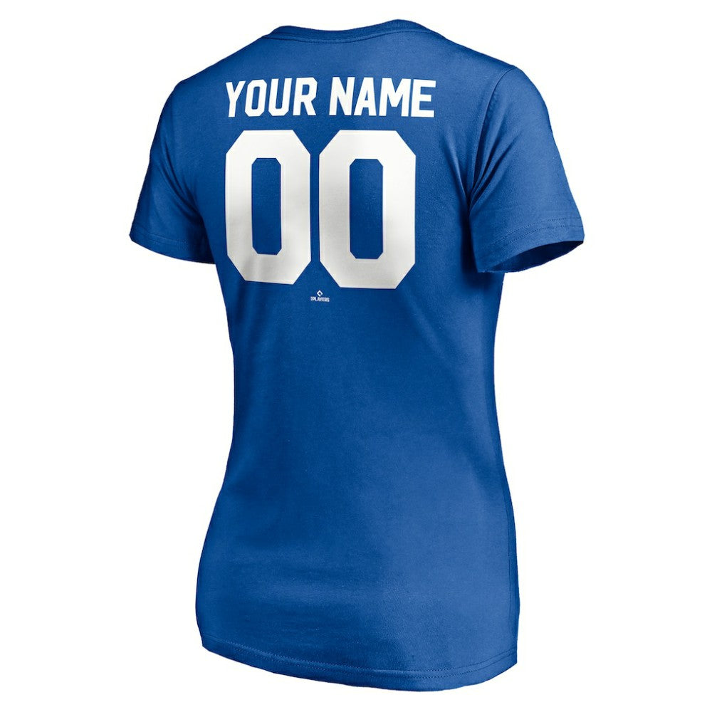 Los Angeles Dodgers Women's Cooperstown Winning Streak Personalized Name & Number V-Neck T-Shirt for sale