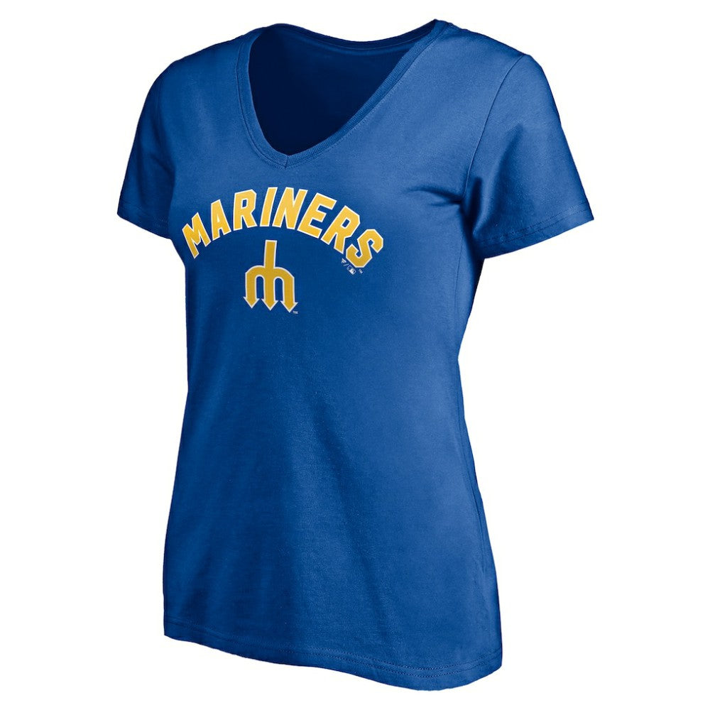 Seattle Mariners Women's Cooperstown Winning Streak Personalized Name & Number V-Neck T-Shirt for sale