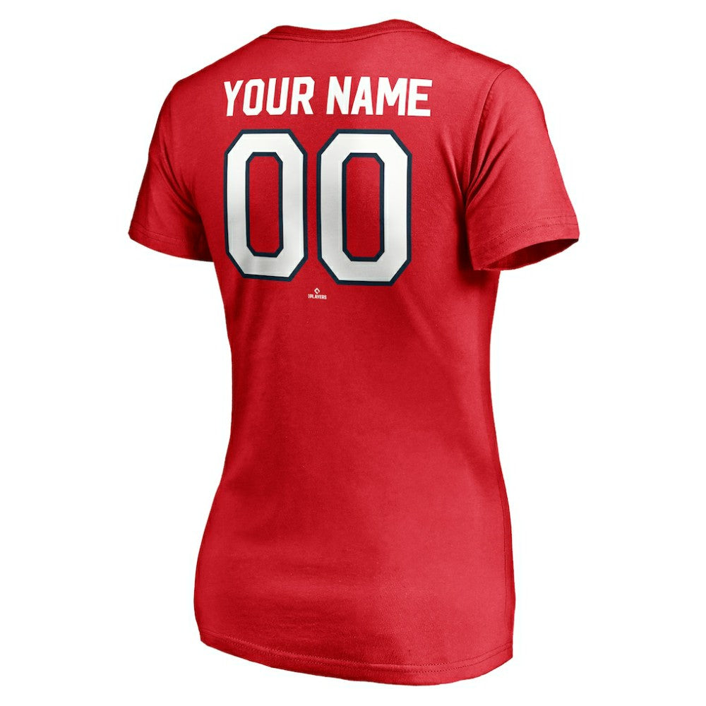 Washington Nationals Women's Cooperstown Winning Streak Personalized Name & Number V-Neck T-Shirt Online