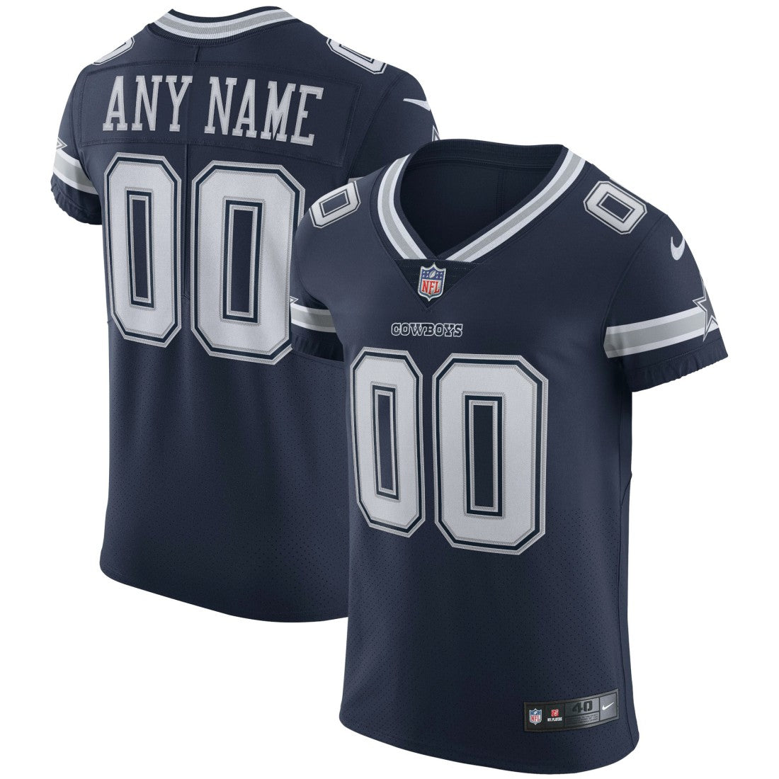 Dallas Cowboys Vapor Elite Custom Jersey - Navy - Nike