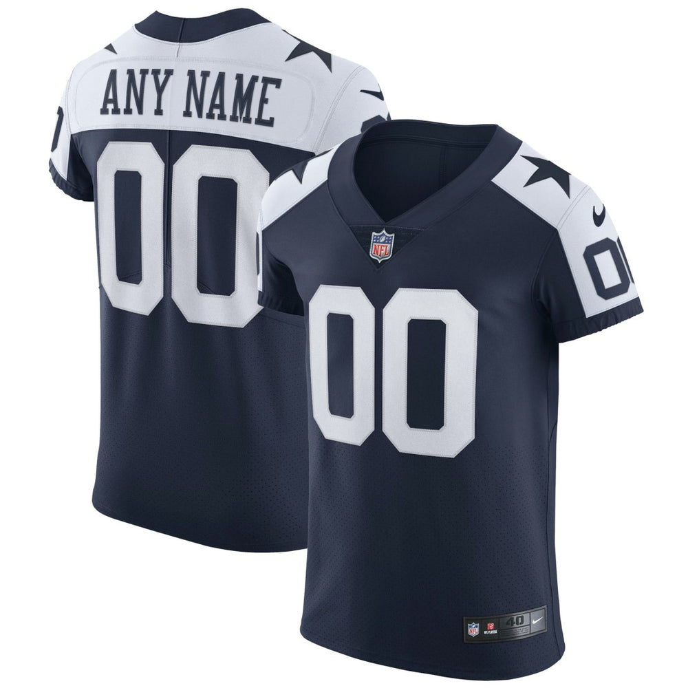 Dallas Cowboys Alternate Vapor Elite Custom Jersey - Navy - Nike