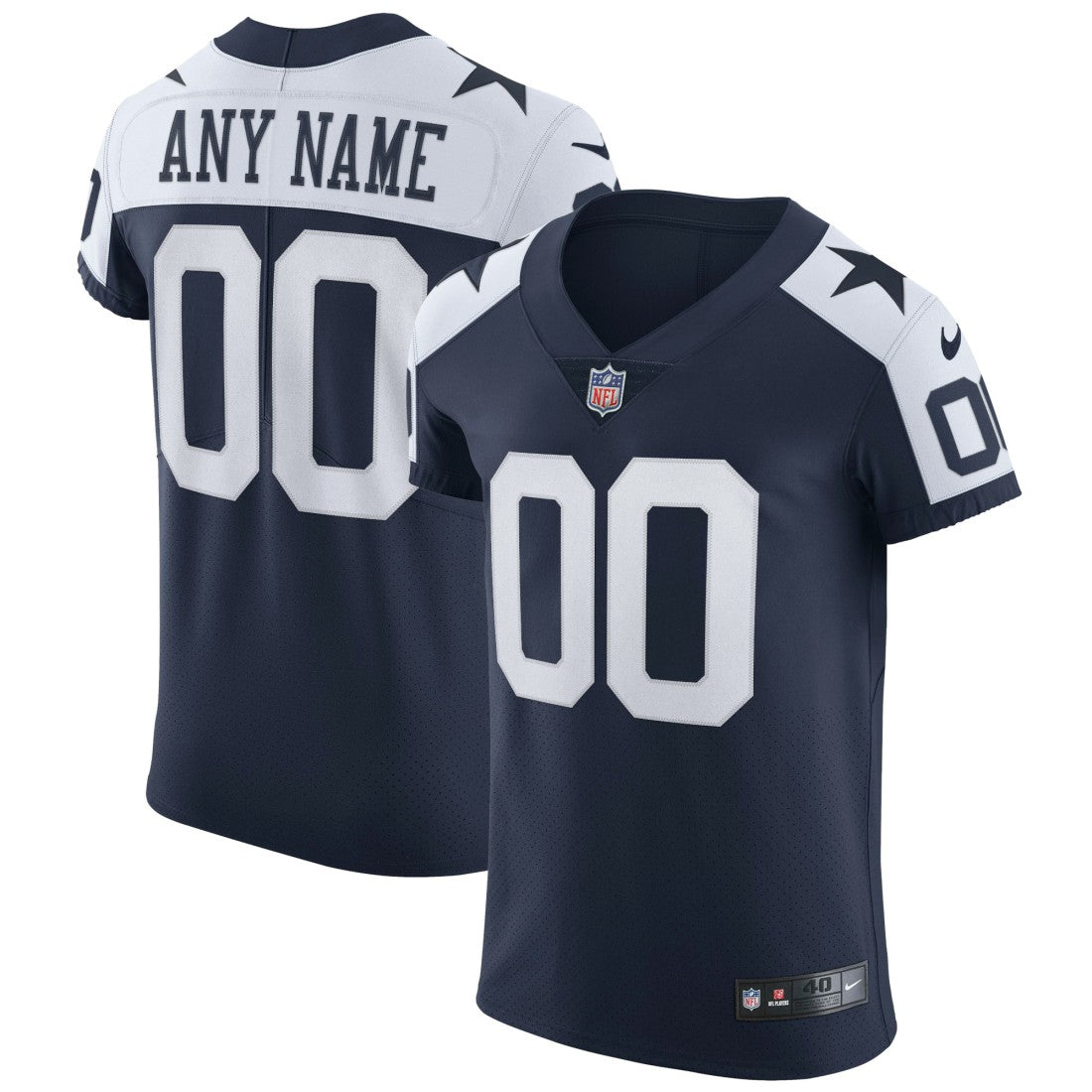 Dallas Cowboys Alternate Vapor Elite Custom Jersey - Navy - Nike