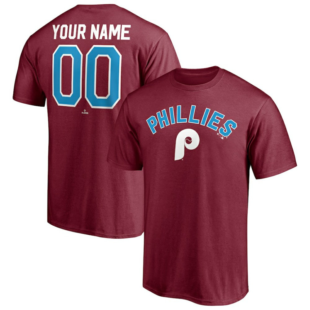 Philadelphia Phillies Cooperstown Winning Streak Alternate Personalized Name & Number T-Shirt Discount