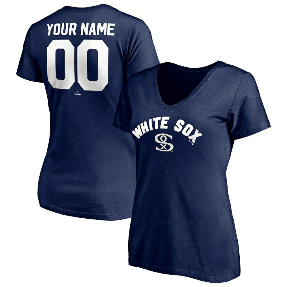 Chicago White Sox Women's Cooperstown Winning Streak Alternate Personalized Name & Number V-Neck T-Shirt Sale