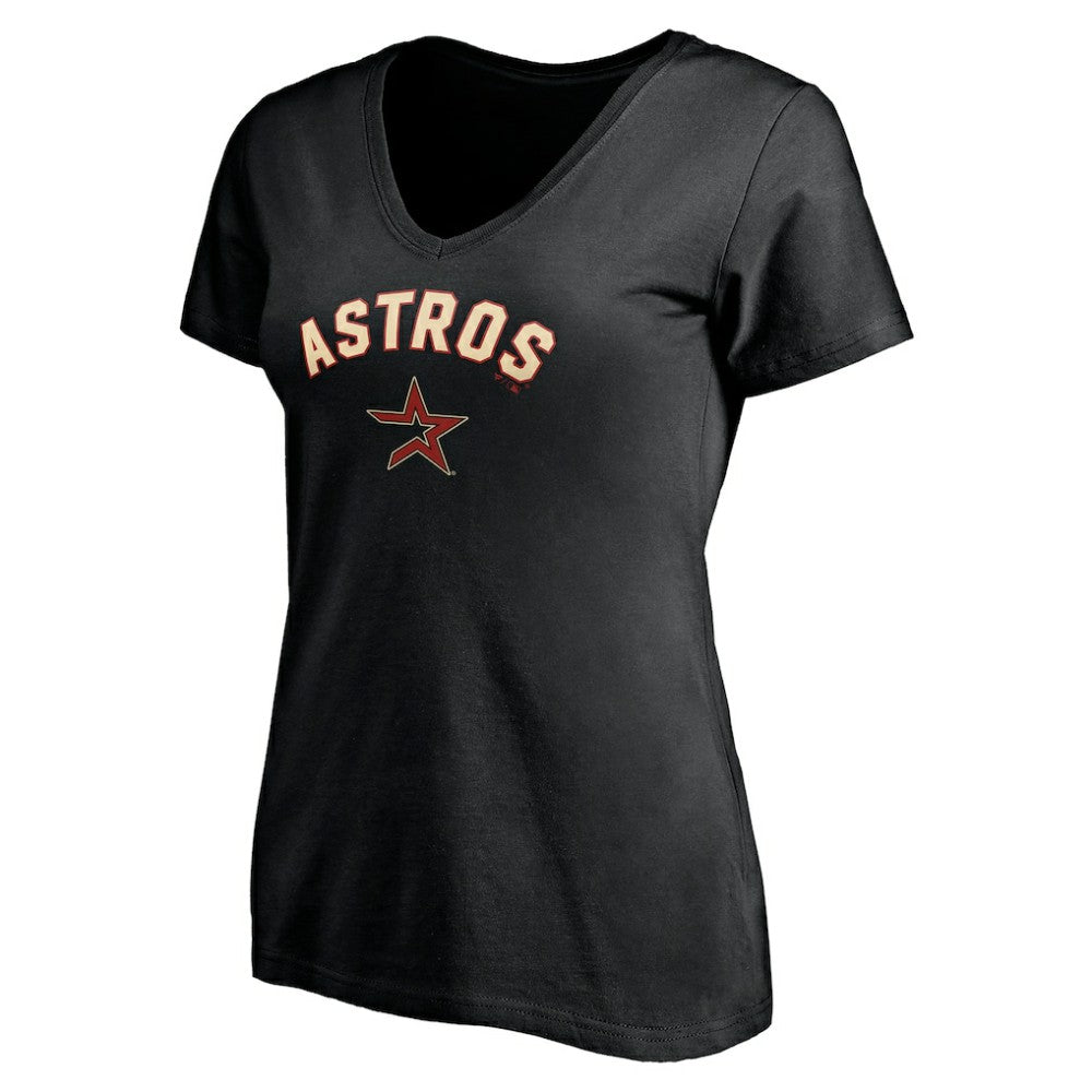Houston Astros Women's Cooperstown Winning Streak Alternate Personalized Name & Number V-Neck T-Shirt Sale