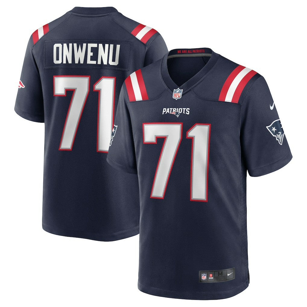 Mike Onwenu New England Patriots Team Game Jersey - Navy - Nike