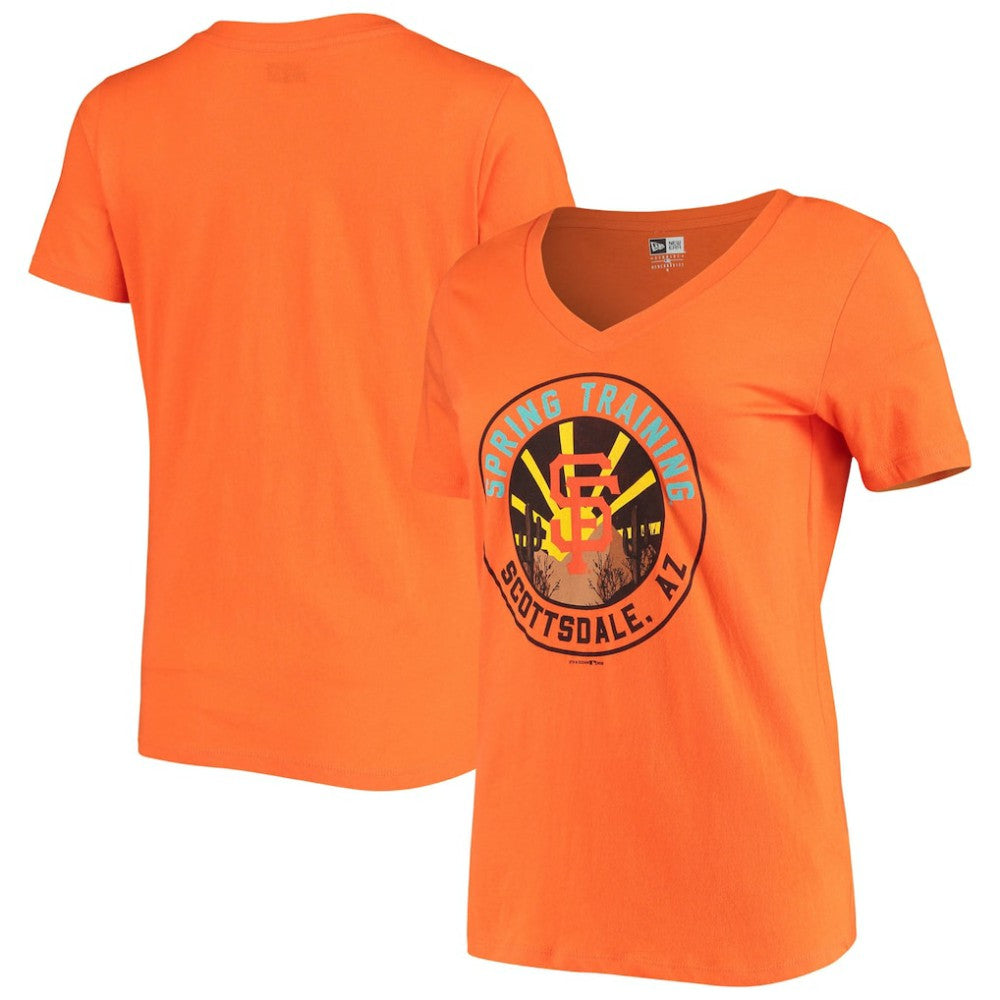 San Francisco Giants New Era Women's Spring Training Circle V-Neck T-Shirt Online