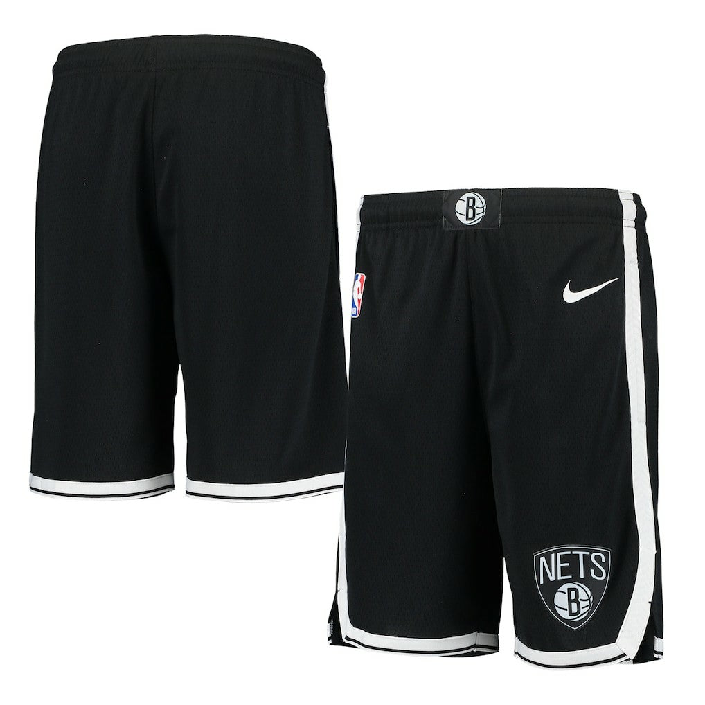 Nike Brooklyn Nets Youth 2020/21 Swingman Performance Shorts Icon Edition Black