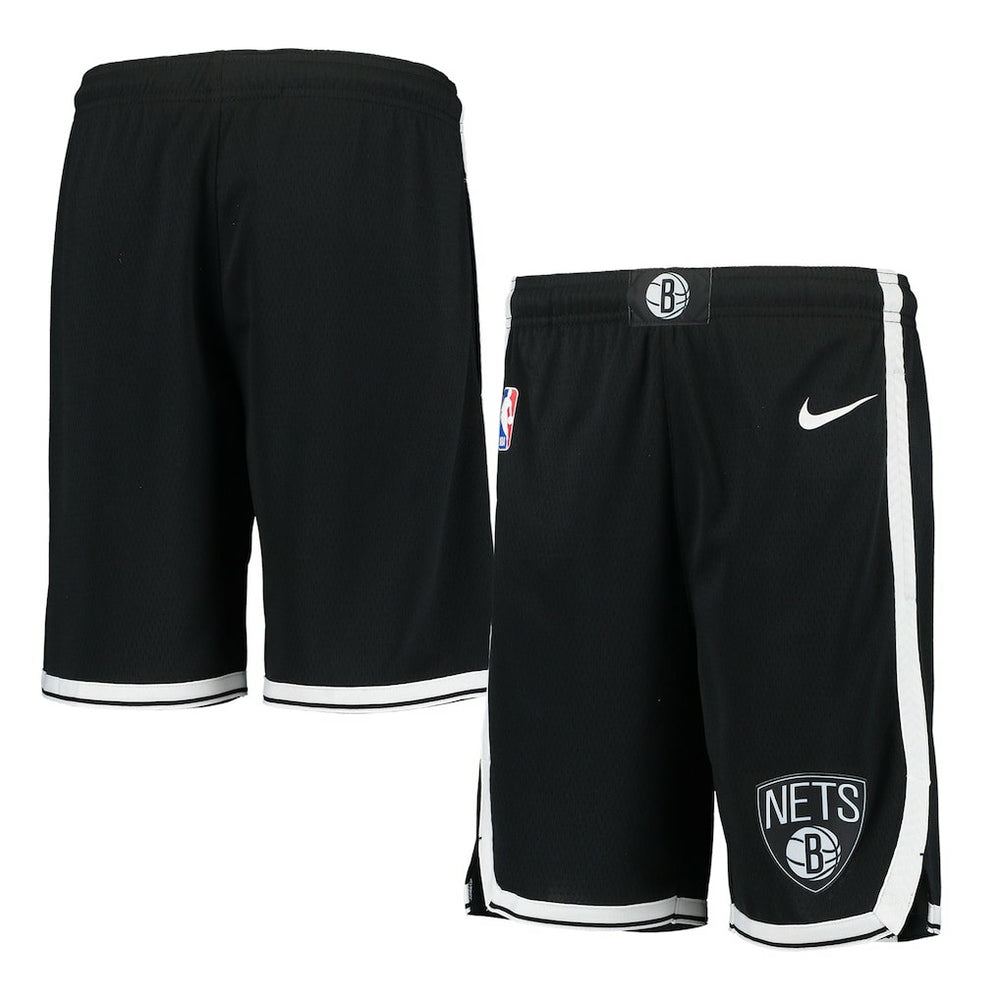 Nike Brooklyn Nets Youth 2020/21 Swingman Performance Shorts Icon Edition Black