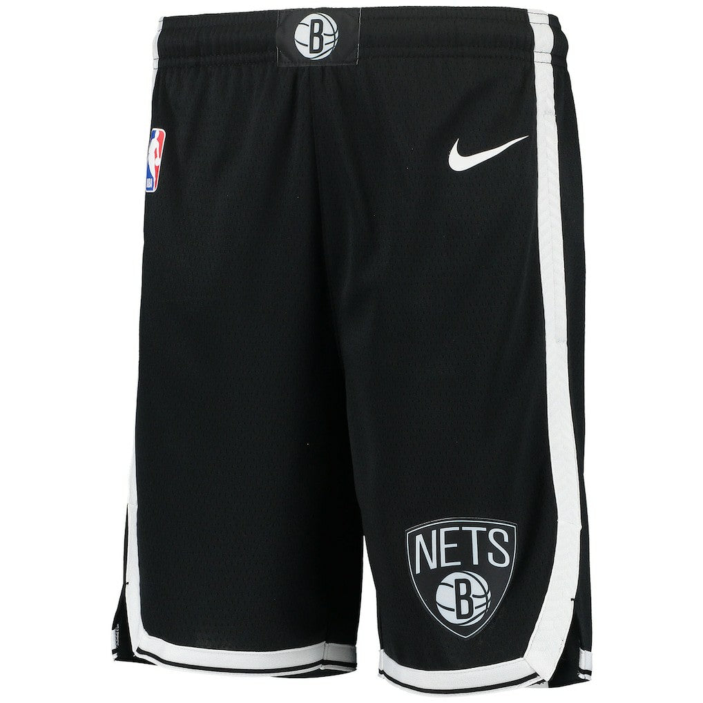 Nike Brooklyn Nets Youth 2020/21 Swingman Performance Shorts Icon Edition Black