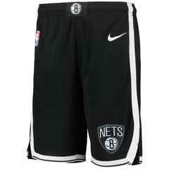 Nike Brooklyn Nets Youth 2020/21 Swingman Performance Shorts Icon Edition Black