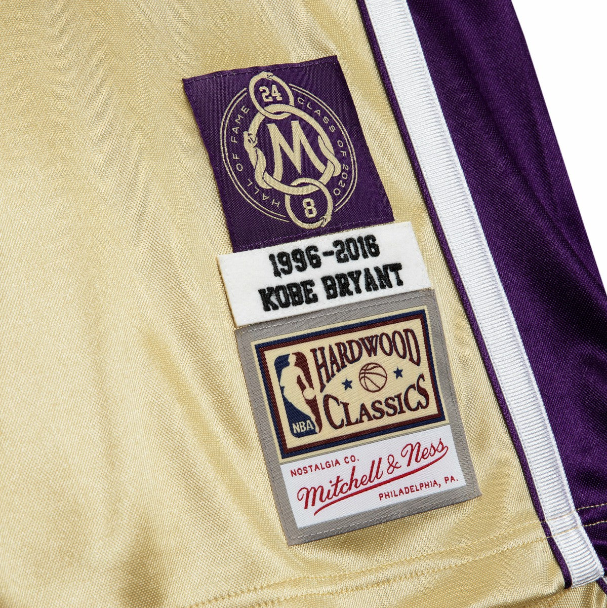Mitchell & Ness Kobe Bryant Los Angeles Lakers Hall of Fame Class of 2020 #8 Authentic Jersey Gold