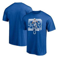 Shaquille Leonard Indianapolis Colts Powerhouse Player Graphic T-Shirt - Royal - Fanatics