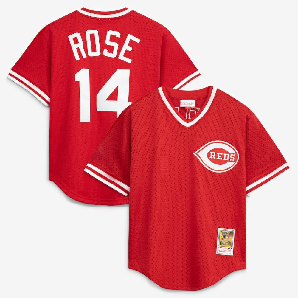 Pete Rose Cincinnati Reds Mitchell & Ness Authentic Batting Practice Jersey Online