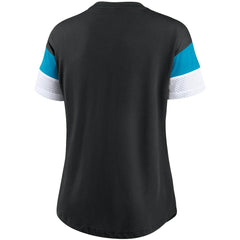 Carolina Panthers Women's Team Logo Fashion Performance Tri-Blend V-Neck T-Shirt - Black - Nike