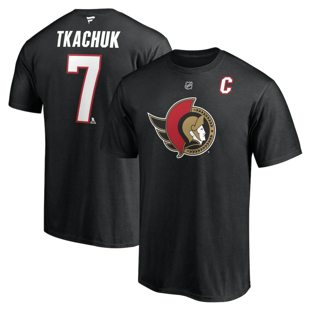 Brady Tkachuk Ottawa Senators Fanatics Authentic Stack Name & Number T-Shirt - Black | Fanatics near me