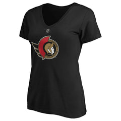Brady Tkachuk Ottawa Senators Fanatics Women's Authentic Stack Name & Number V-Neck T-Shirt - Black | Fanatics discount
