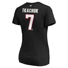 Brady Tkachuk Ottawa Senators Fanatics Women's Authentic Stack Name & Number V-Neck T-Shirt - Black | Fanatics discount