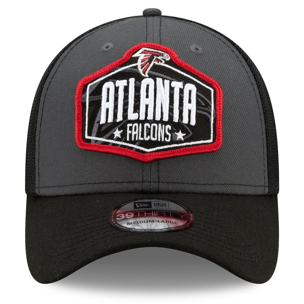Atlanta Falcons New Era 2021 NFL Draft Trucker 39THIRTY Flex Hat - Graphite/Black - NFL