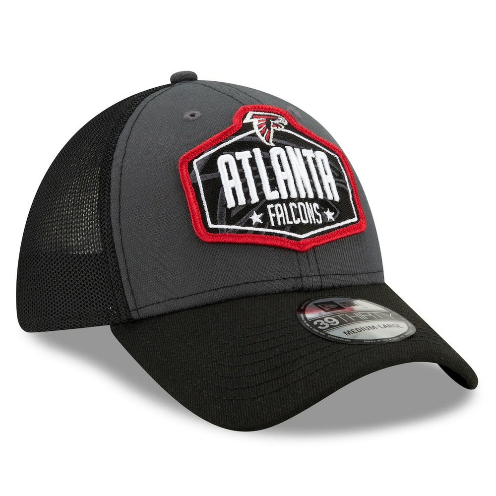 Atlanta Falcons New Era 2021 NFL Draft Trucker 39THIRTY Flex Hat - Graphite/Black - NFL