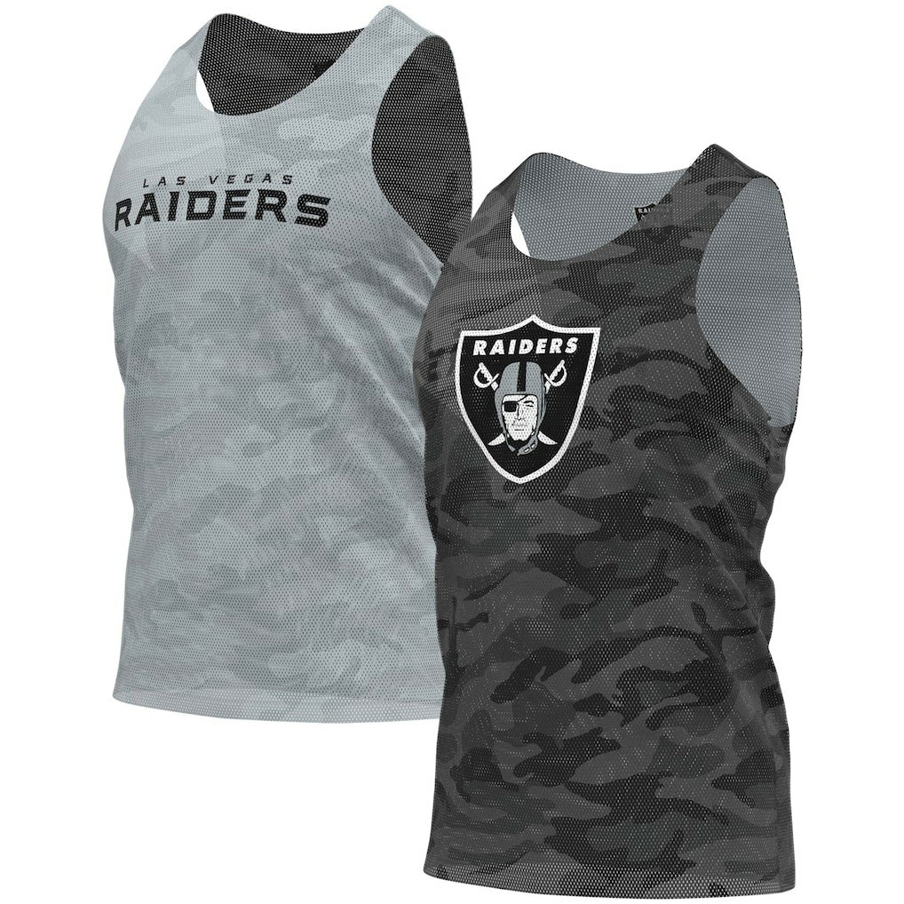 Las Vegas Raiders FOCO Reversible Mesh Tank Top - Black/Gray - NFL