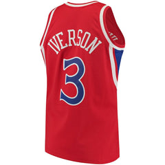 Mitchell & Ness Allen Iverson Philadelphia 76ers 1996/97 Hardwood Classics Authentic Jersey Red