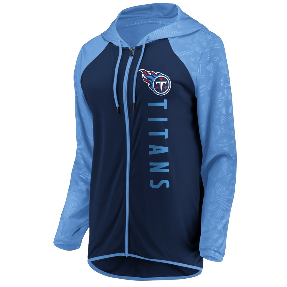 Tennessee Titans Women's Forever Fan Full-Zip Hoodie - Navy/Light Blue - Fanatics