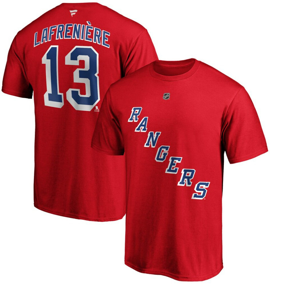 Alexis Lafrenière New York Rangers Fanatics Authentic Stack Name & Number T-Shirt - Red | Fanatics near me